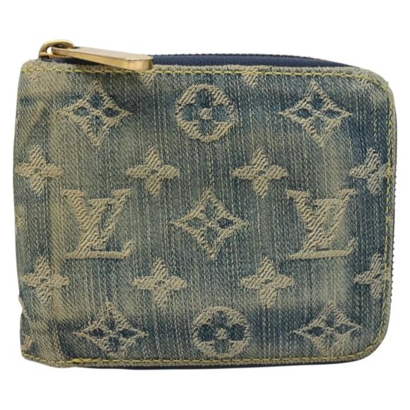 LOUIS VUITTON Monogram Denim Mini Zippy Wallet Wallet Blue M95342 LV Auth 135447 - Picture 8 of 13